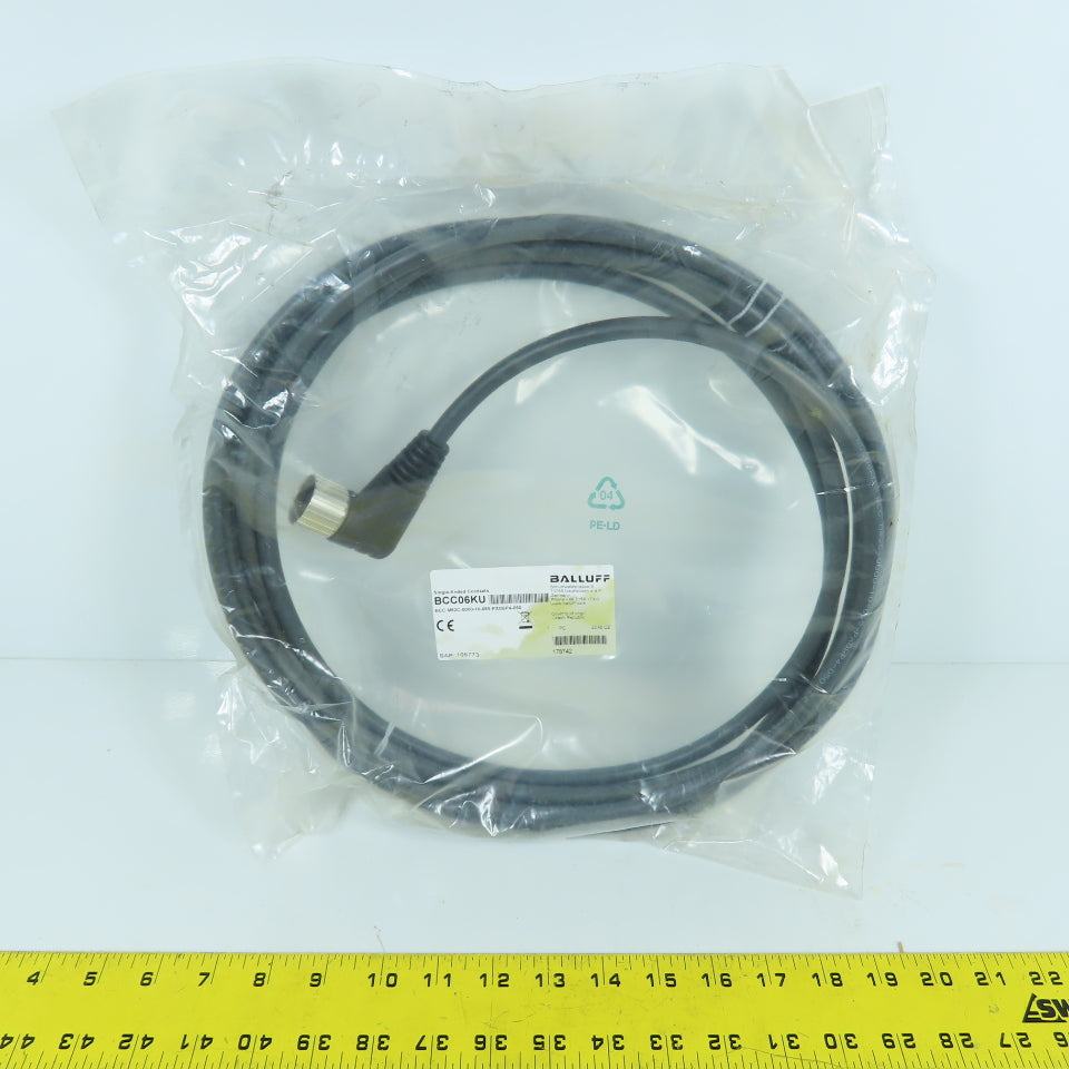 Balluff BCC06KU BCC M62C-0000-10-065-PX0BP4-050 Single Ended Cordset 5 Meter