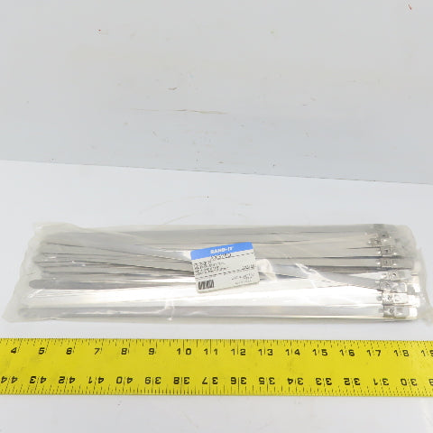 BAND-IT AX3759 Tie-Lok Ties 304 Stainless Steel 3/8" x .019" x 14" Bag of 100