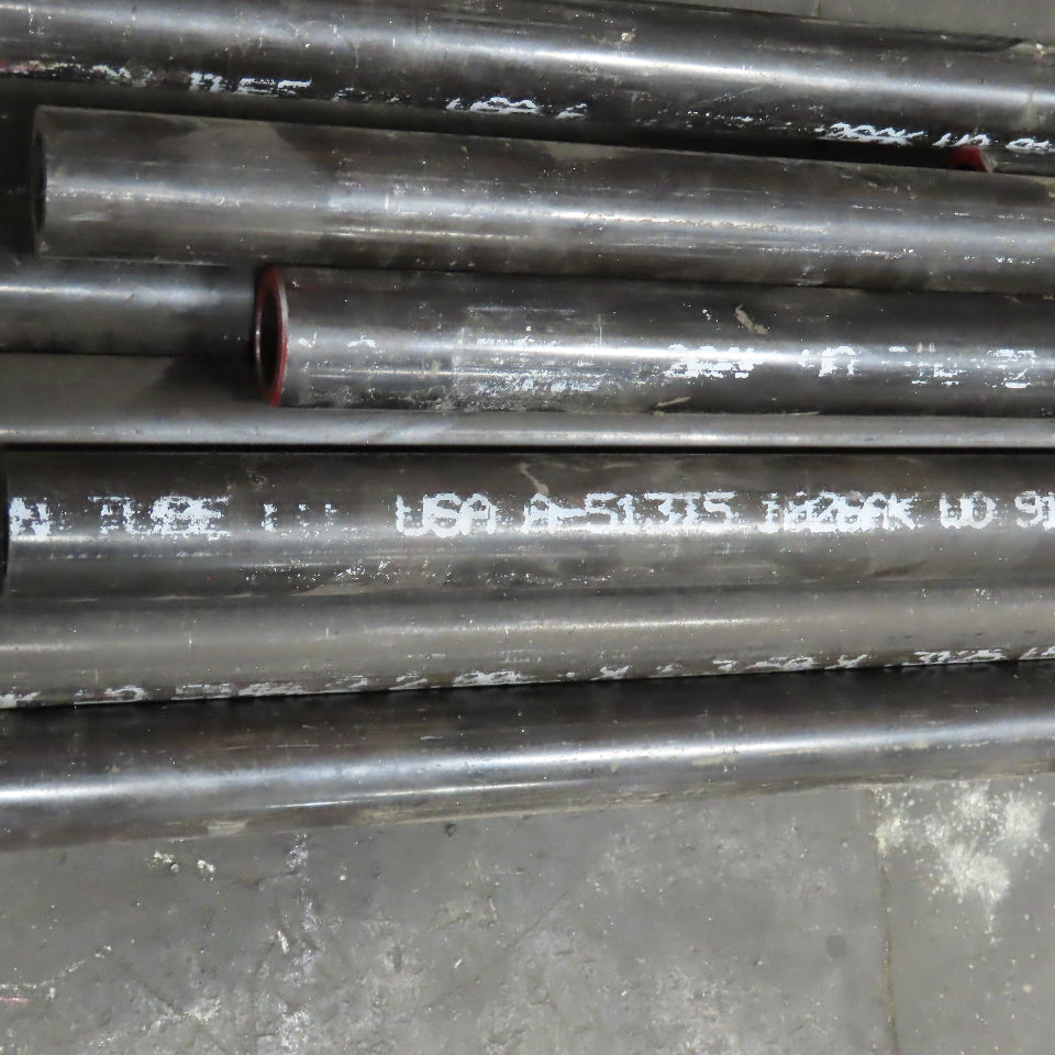 2" x 1-3/8" ID x .3125" Wall Carbon Steel Round Tube 135" Length Lot Of 9
