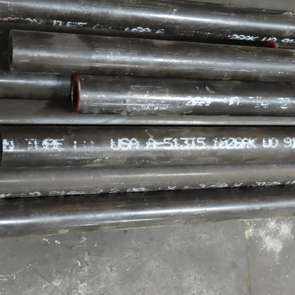 2" x 1-3/8" ID x .3125" Wall Carbon Steel Round Tube 135" Length Lot Of 9