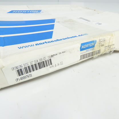 Norton R228 120" Grinding Disk 100 Grit Lot Of 25