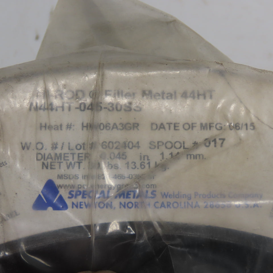 Special Metals N44HT-045-30SS Ni-Rod Filler Metal 30LBS 0.045" 1.14mm 30LBS