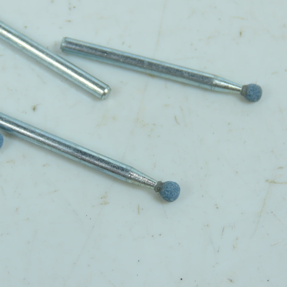 1.50" / 3.7mm Ball Shaped Diamond Burr Grinding Bit Dremel 1/8" Shank Lot Of 40