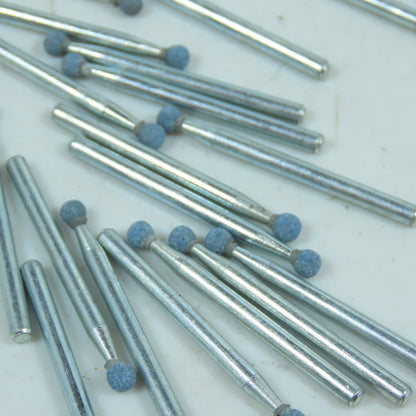 1.50" / 3.7mm Ball Shaped Diamond Burr Grinding Bit Dremel 1/8" Shank Lot Of 40