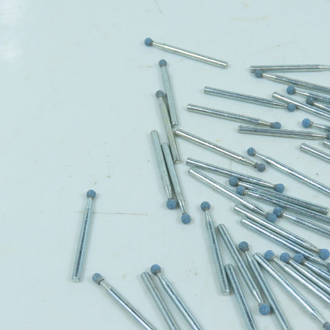 1.50" / 3.7mm Ball Shaped Diamond Burr Grinding Bit Dremel 1/8" Shank Lot Of 40