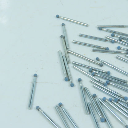 1.50" / 3.7mm Ball Shaped Diamond Burr Grinding Bit Dremel 1/8" Shank Lot Of 40