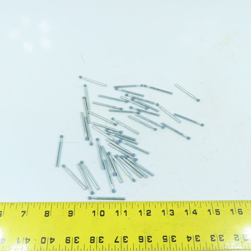 1.50" / 3.7mm Ball Shaped Diamond Burr Grinding Bit Dremel 1/8" Shank Lot Of 40