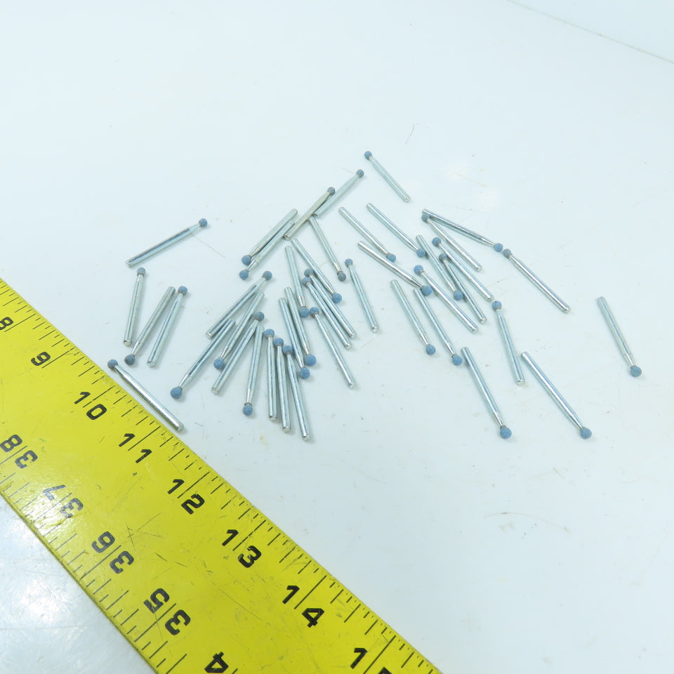 1.50" / 3.7mm Ball Shaped Diamond Burr Grinding Bit Dremel 1/8" Shank Lot Of 40
