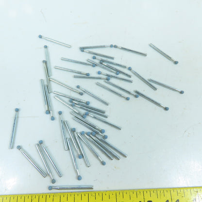1.50" / 3.7mm Ball Shaped Diamond Burr Grinding Bit Dremel 1/8" Shank Lot Of 40