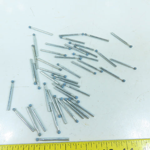 1.50" / 3.7mm Ball Shaped Diamond Burr Grinding Bit Dremel 1/8" Shank Lot Of 40