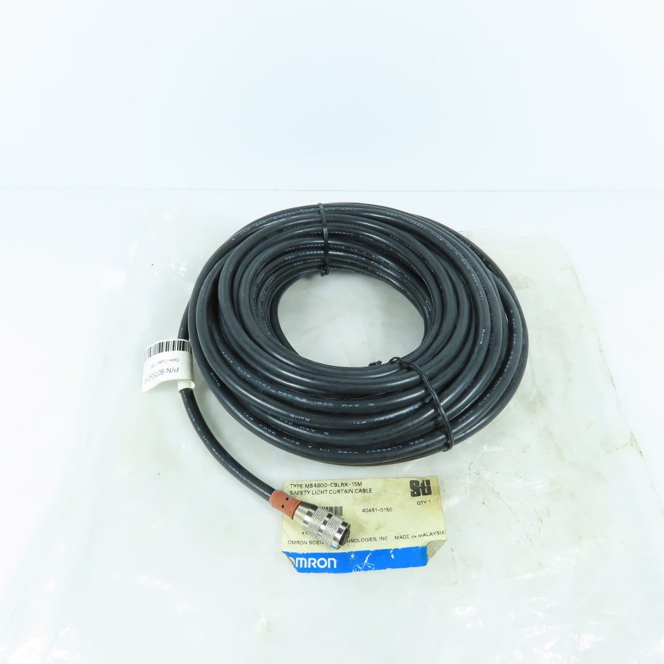 Omron 40451-0150 MS4800-CBLRX-15M Safety Light Curtain Cable NEW