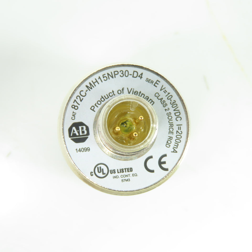 Allen Bradley 872C-MH15NP30-D4 Inductive Proximity Sensor 10-30VDC 3-Pin Male