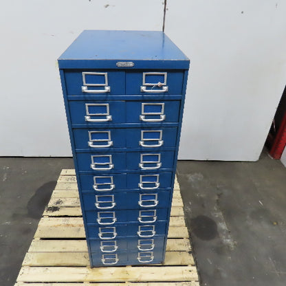 Steelage 20 Drawer Steel Small Parts Card Catalog Bin Drawer Unit 19"x 28" x 52"