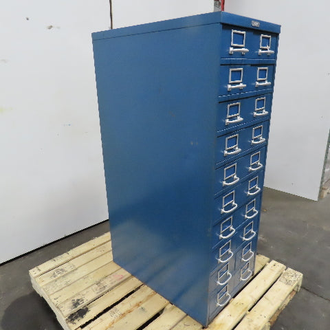Steelage 20 Drawer Steel Small Parts Card Catalog Bin Drawer Unit 19"x 28" x 52"