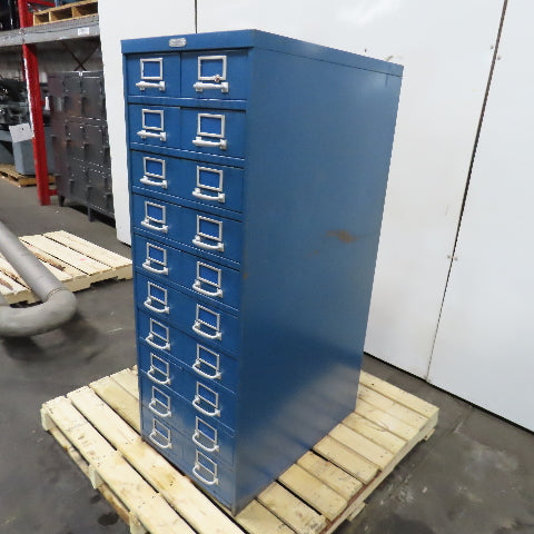Steelage 20 Drawer Steel Small Parts Card Catalog Bin Drawer Unit 19"x 28" x 52"