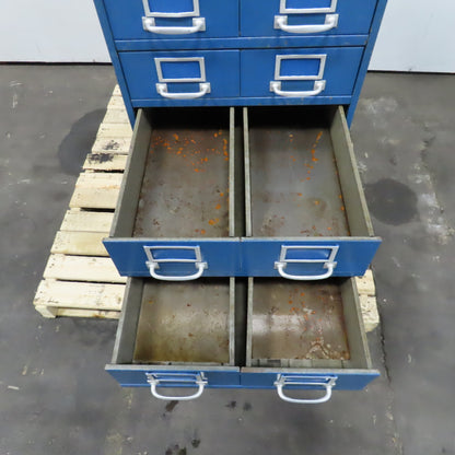 Steelage 20 Drawer Steel Small Parts Card Catalog Bin Drawer Unit 19"x 28" x 52"