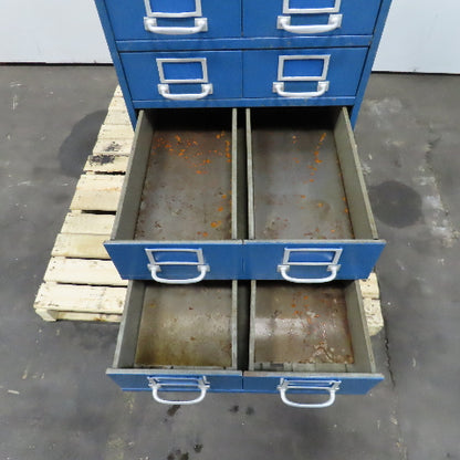 Steelage 20 Drawer Steel Small Parts Card Catalog Bin Drawer Unit 19"x 28" x 52"