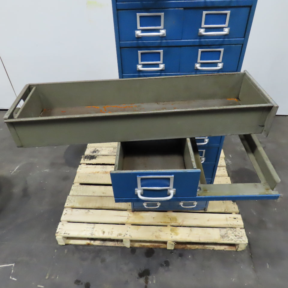 Steelage 20 Drawer Steel Small Parts Card Catalog Bin Drawer Unit 19"x 28" x 52"