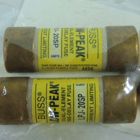 Bussmann LPJ-20SP Low-Peak 20A 600VAC Dual Element Time Delay Fuse Lot Of 3