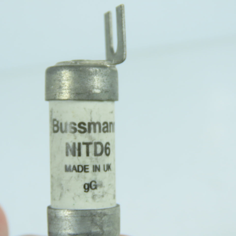 Bussmann NITD6 6A 550VAC British IEC Fuses Lot Of 6