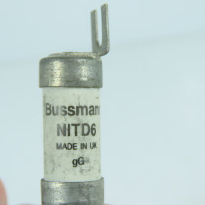 Bussmann NITD6 6A 550VAC British IEC Fuses Lot Of 6