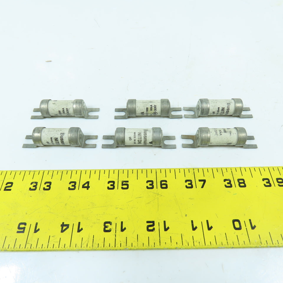 Bussmann NITD6 6A 550VAC British IEC Fuses Lot Of 6