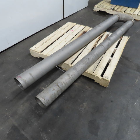6" x 5" Reducer U Bend Return Line 180° Stainless Steel 12" Centers 96"
