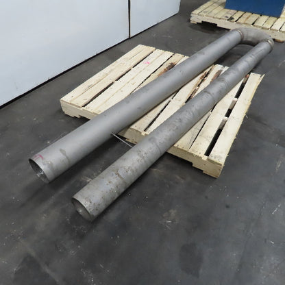 6" x 5" Reducer U Bend Return Line 180° Stainless Steel 12" Centers 96"