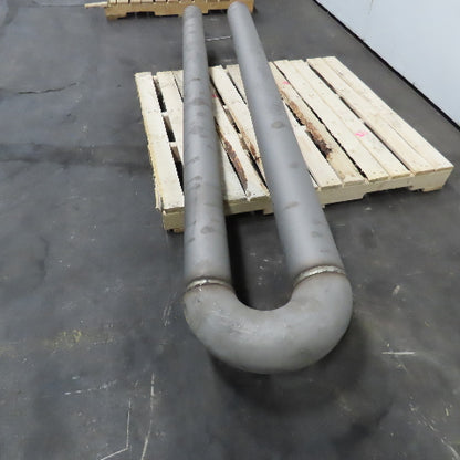 6" x 5" Reducer U Bend Return Line 180° Stainless Steel 12" Centers 96"