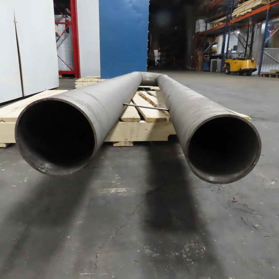 6" x 5" Reducer U Bend Return Line 180° Stainless Steel 12" Centers 96"