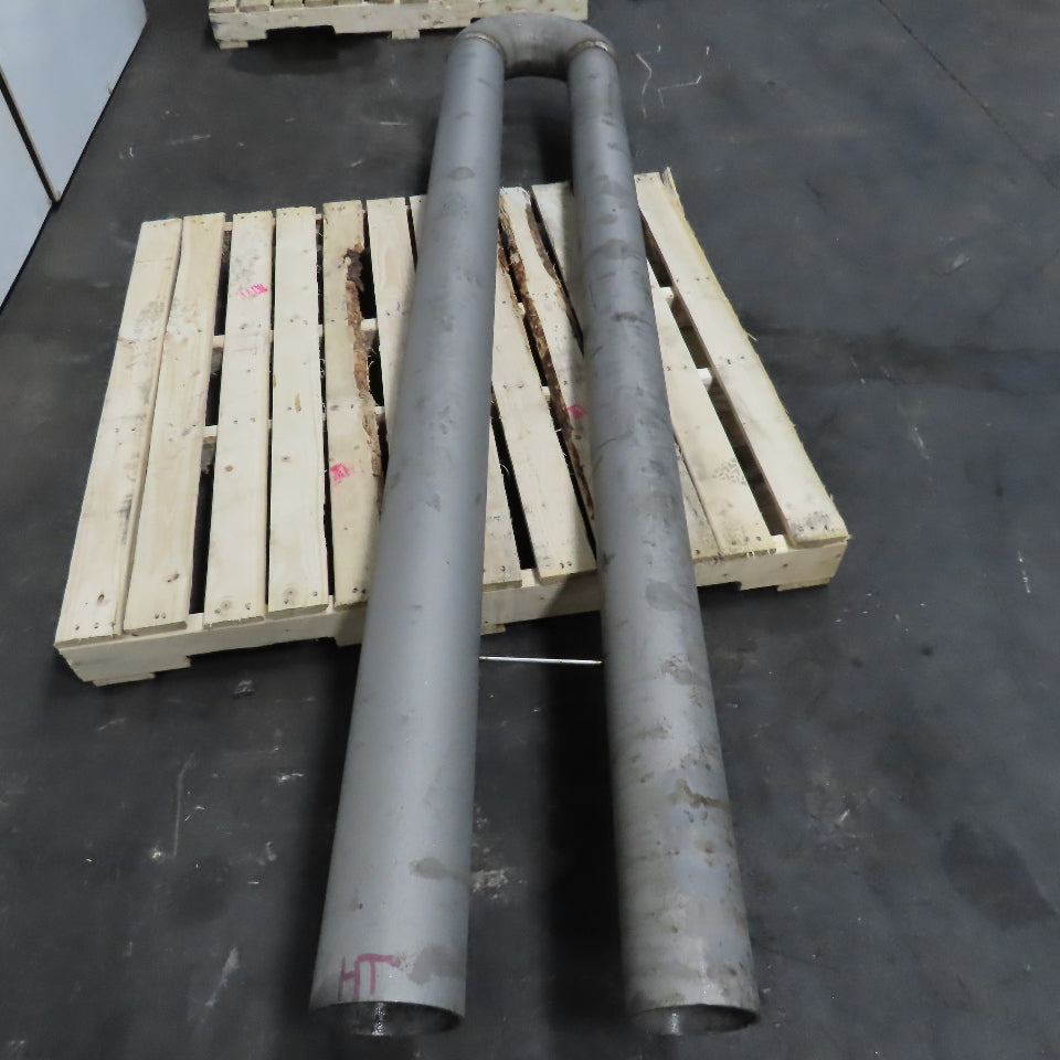 6" x 5" Reducer U Bend Return Line 180° Stainless Steel 12" Centers 96"