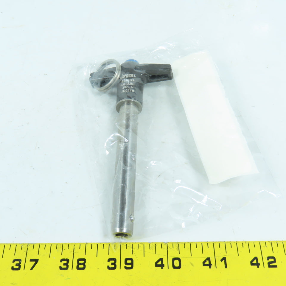Jergens 801089 3-1/2" Push Button Quick Release T-Handle Pin 1/2" OD