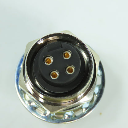 Panel Mount Bulkhead Circular Connector 24V 4-Pin Male x Female