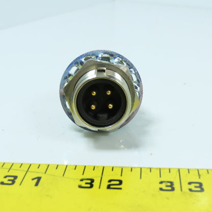 Panel Mount Bulkhead Circular Connector 24V 4-Pin Male x Female