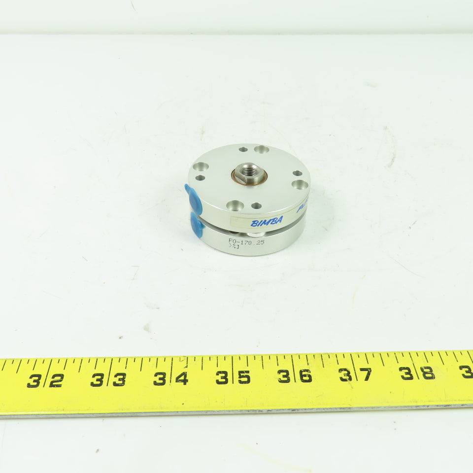 Bimba F0-170.25 Flat-1 Double Acting Pneumatic Cylinder 1-1/2" Bore 1/4" Stroke