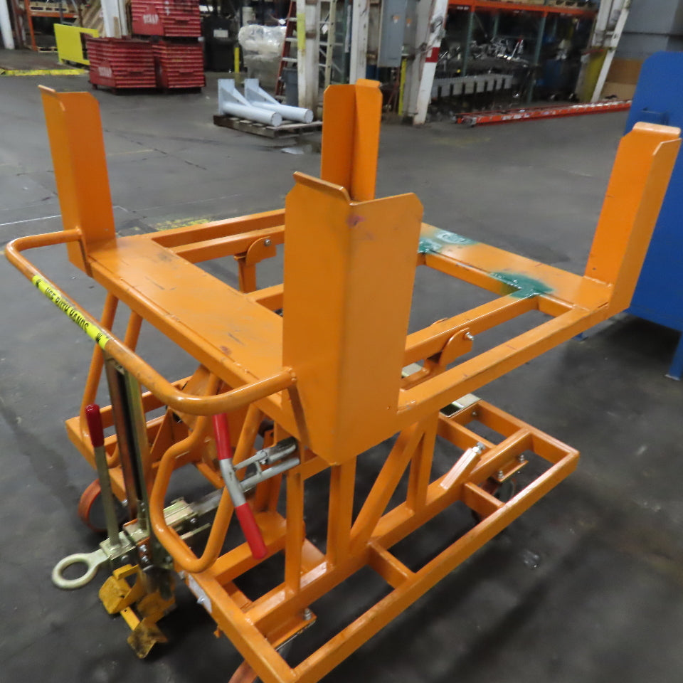 Track Systems 46" x 48" Ergonomic Manual Tote Mobile Transport Tilt Unloader