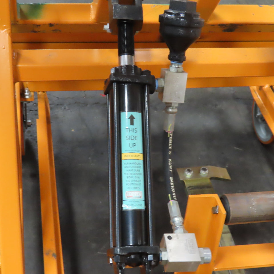 Track Systems 46" x 48" Ergonomic Manual Tote Mobile Transport Tilt Unloader