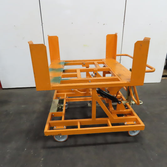 Track Systems 46" x 48" Ergonomic Manual Tote Mobile Transport Tilt Unloader