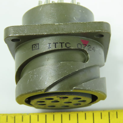 Cannon ITTC 0724 CA3102E20-33SB Flange Mount Circular Connector 20-23 11-Pin