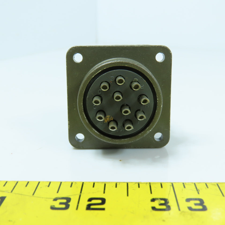 Cannon ITTC 0724 CA3102E20-33SB Flange Mount Circular Connector 20-23 11-Pin