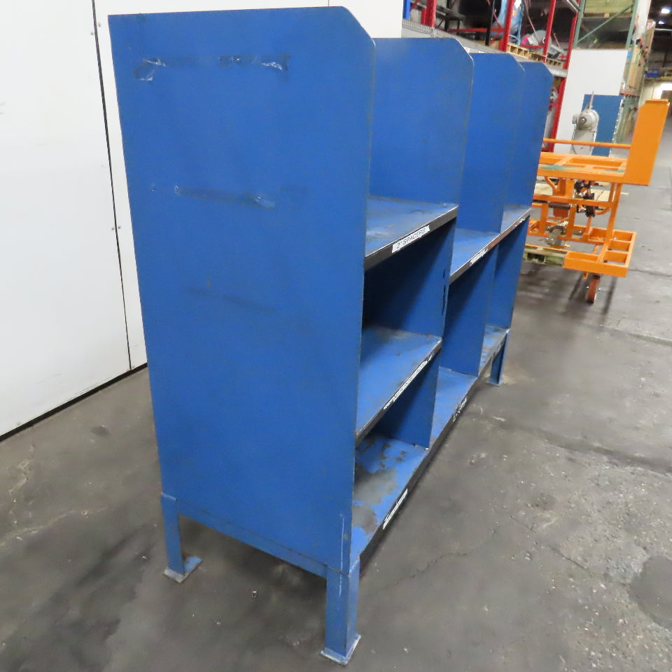 Steel Small Parts Tools Gear Storage Cubbie Unit 72" x 24" x 60"