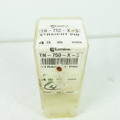 Lamina TN-750-X-5 Steel Straight Pin Press Fit 5" OAL 3/4" OD Lot Of 4