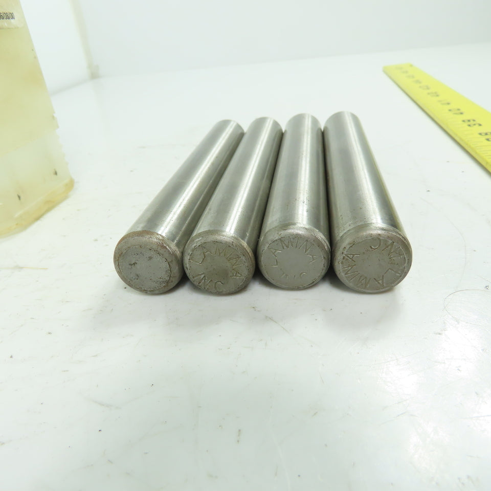 Lamina TN-750-X-5 Steel Straight Pin Press Fit 5" OAL 3/4" OD Lot Of 4