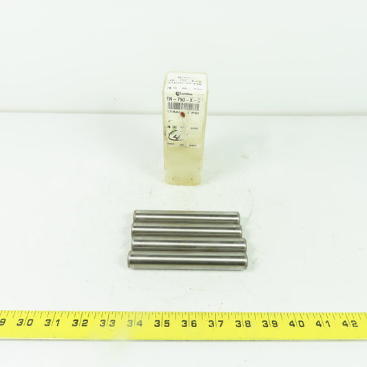 Lamina TN-750-X-5 Steel Straight Pin Press Fit 5" OAL 3/4" OD Lot Of 4