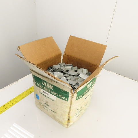 Uline S-6430 1-1/4" Heavy Duty Metal Strapping Banding Pusher Seals Approx 1000