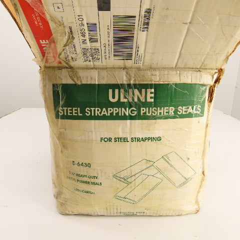 Uline S-6430 1-1/4" Heavy Duty Metal Strapping Banding Pusher Seals Approx 1000