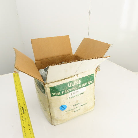 Uline S-6430 1-1/4" Heavy Duty Metal Strapping Banding Pusher Seals Approx 1000