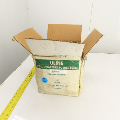 Uline S-6430 1-1/4" Heavy Duty Metal Strapping Banding Pusher Seals Approx 1000