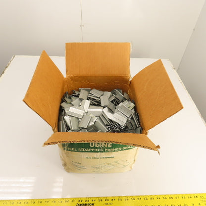 Uline S-6430 1-1/4" Heavy Duty Metal Strapping Banding Pusher Seals Approx 1000
