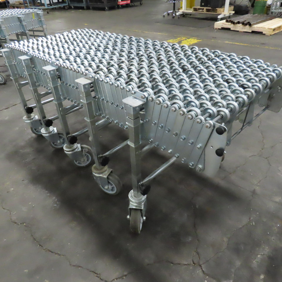 Nestaflex 376 24" Flexible Expandable Skate Wheel Conveyor 64"-126"